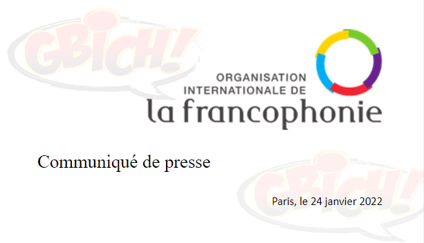 Communiqué de la Francophonie OIF