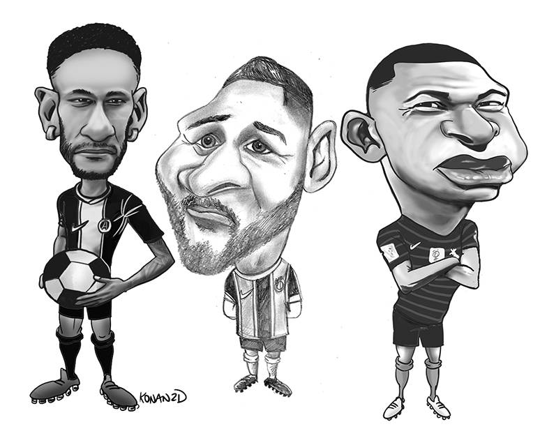 Neymar, Messi et Mbappé