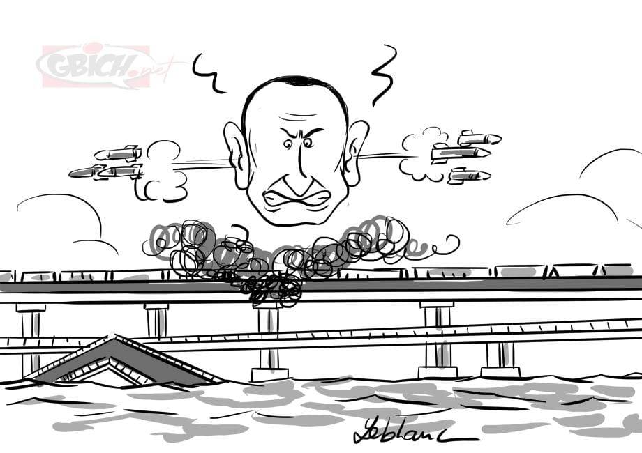 Attaque du pont de Crimée Poutine en colère bombarde l'Ukraine